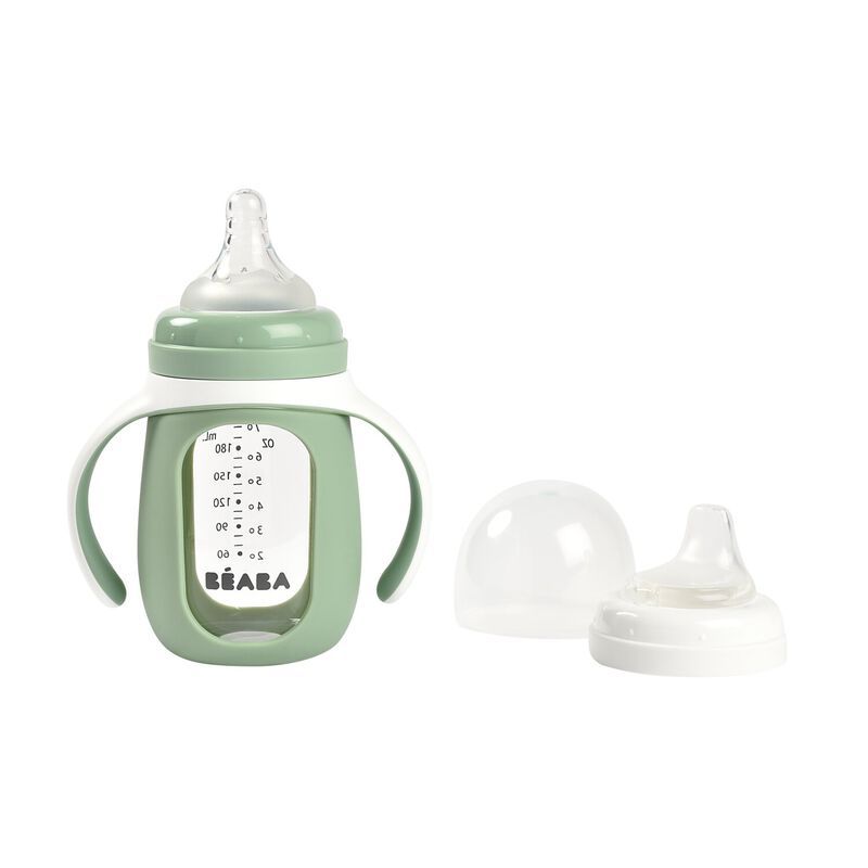 3384349135379-biberon-verre-dapprentissage-2-en-1---210-ml--housse-silicone-vert-sauge